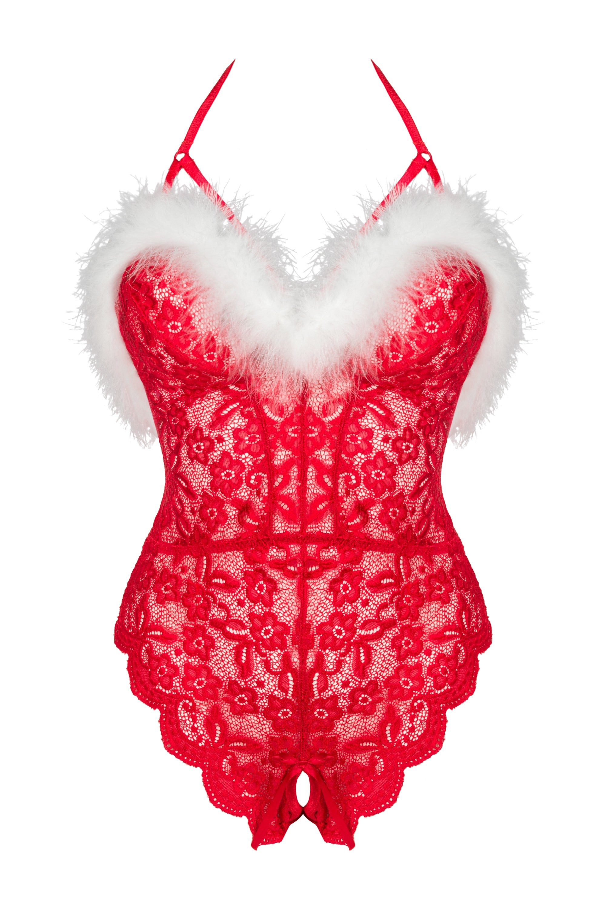 Strój Mikołajki Body Santas Lace Lady