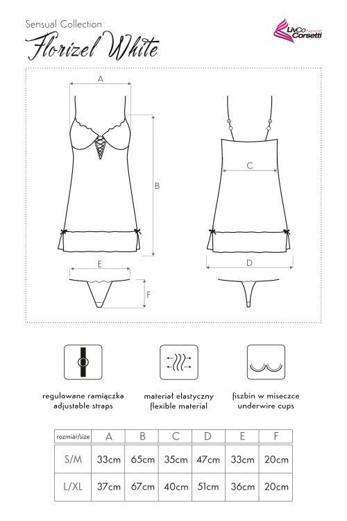 Koszulka Florizel White LC 90192 Sensual Collection