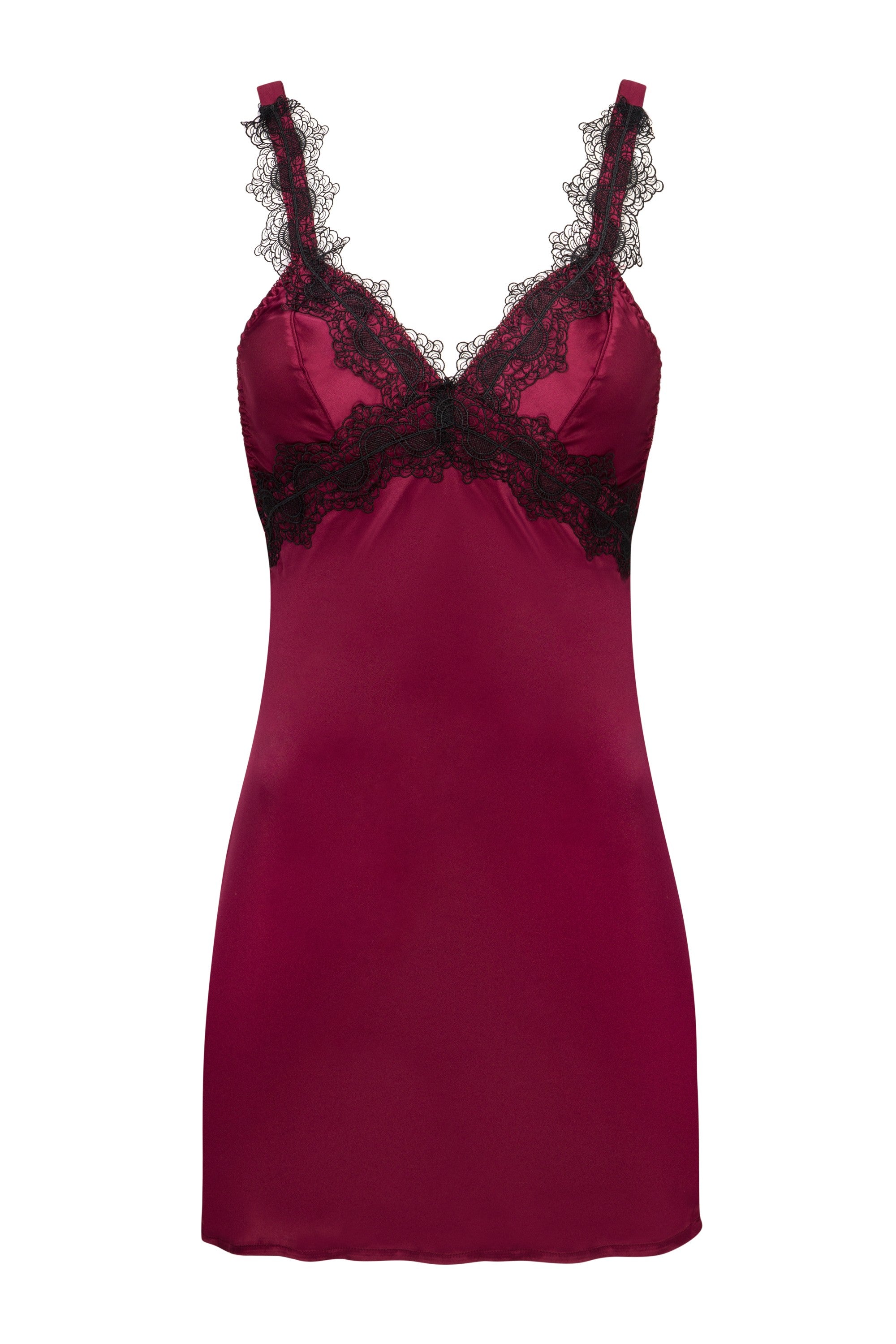 Zmysłowa Koszulka Damska Lucami LC 90563 Cherry Mahogany Claret Bordowy Collection LivCo Corsetti Fashion