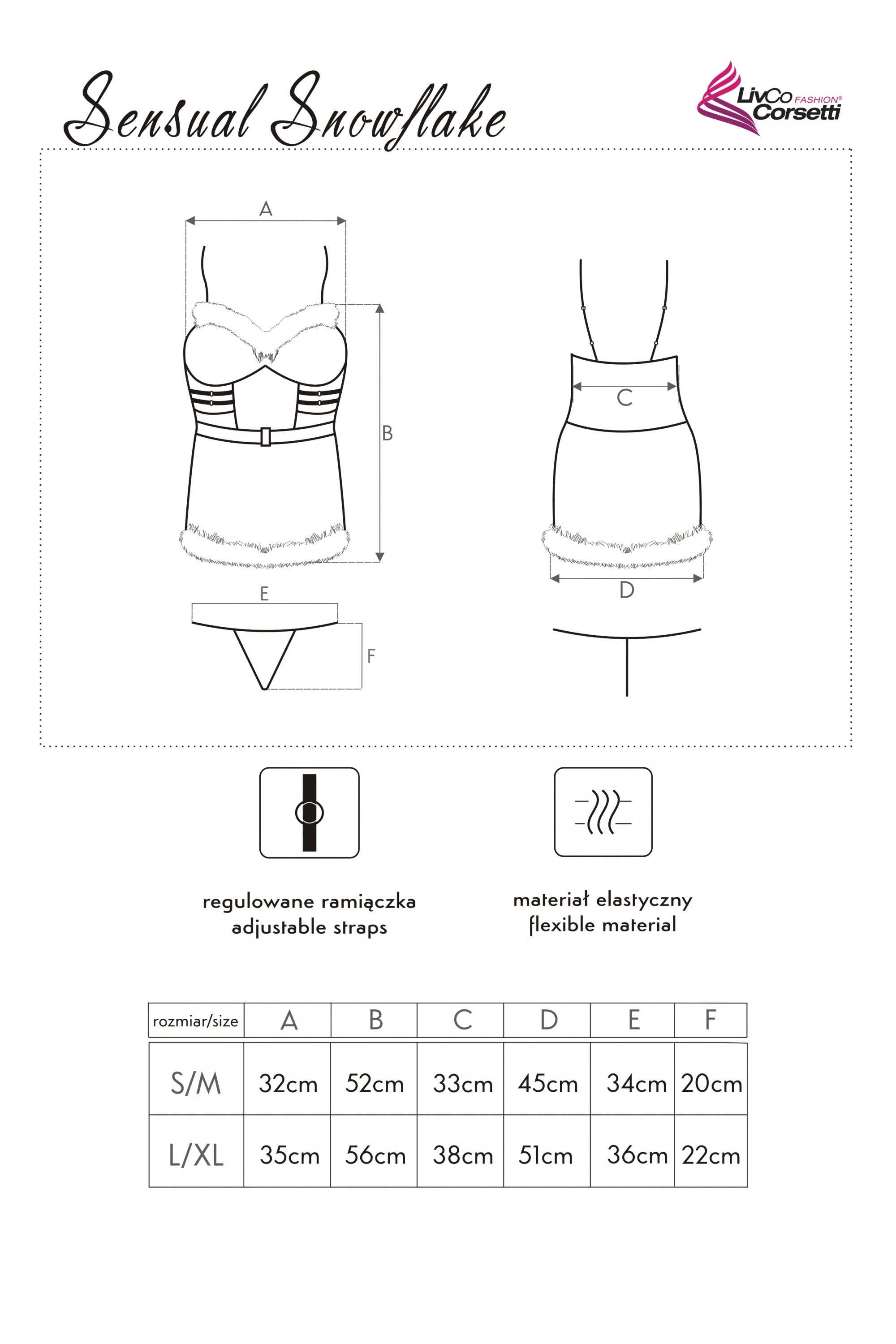 Strój Mikołajki Przebrania Sensual Snowflake LC 90603