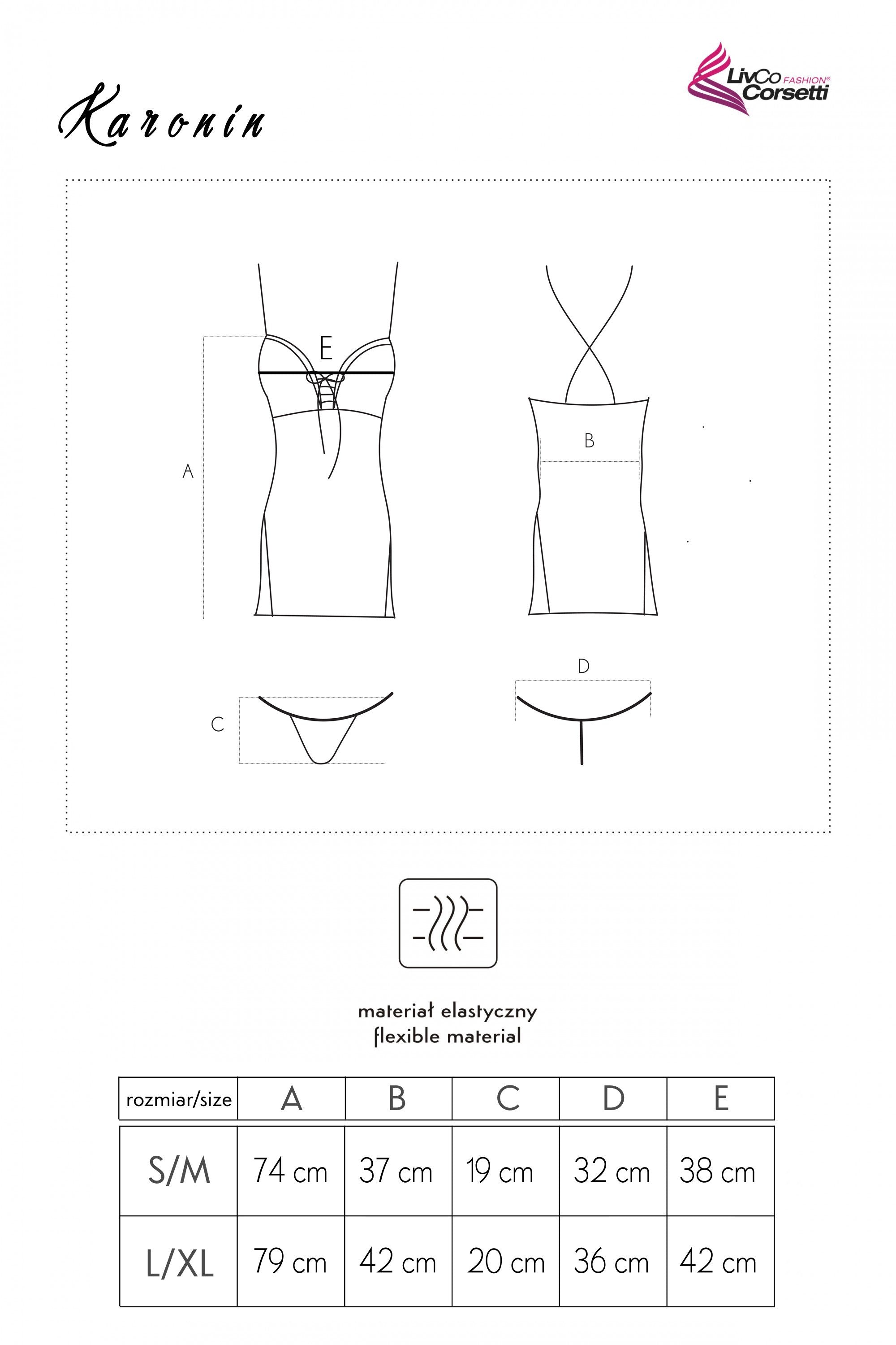 Zmysłowa Koszulka Damska Karonin Dubarry Black Czarny Collection LivCo Corsetti Fashion
