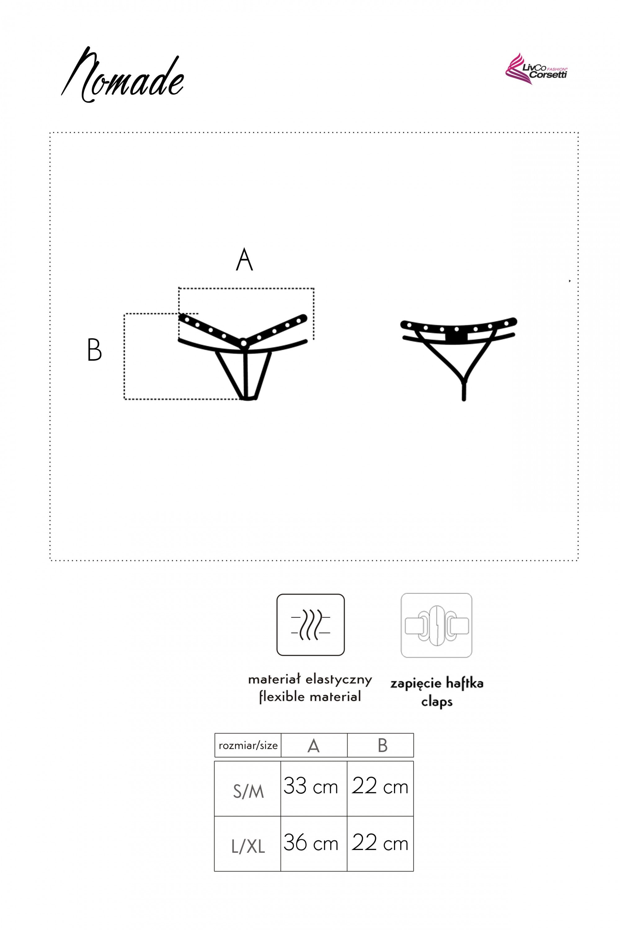 Stringi Nomade Black Czarny LivCo Corsetti Fashion