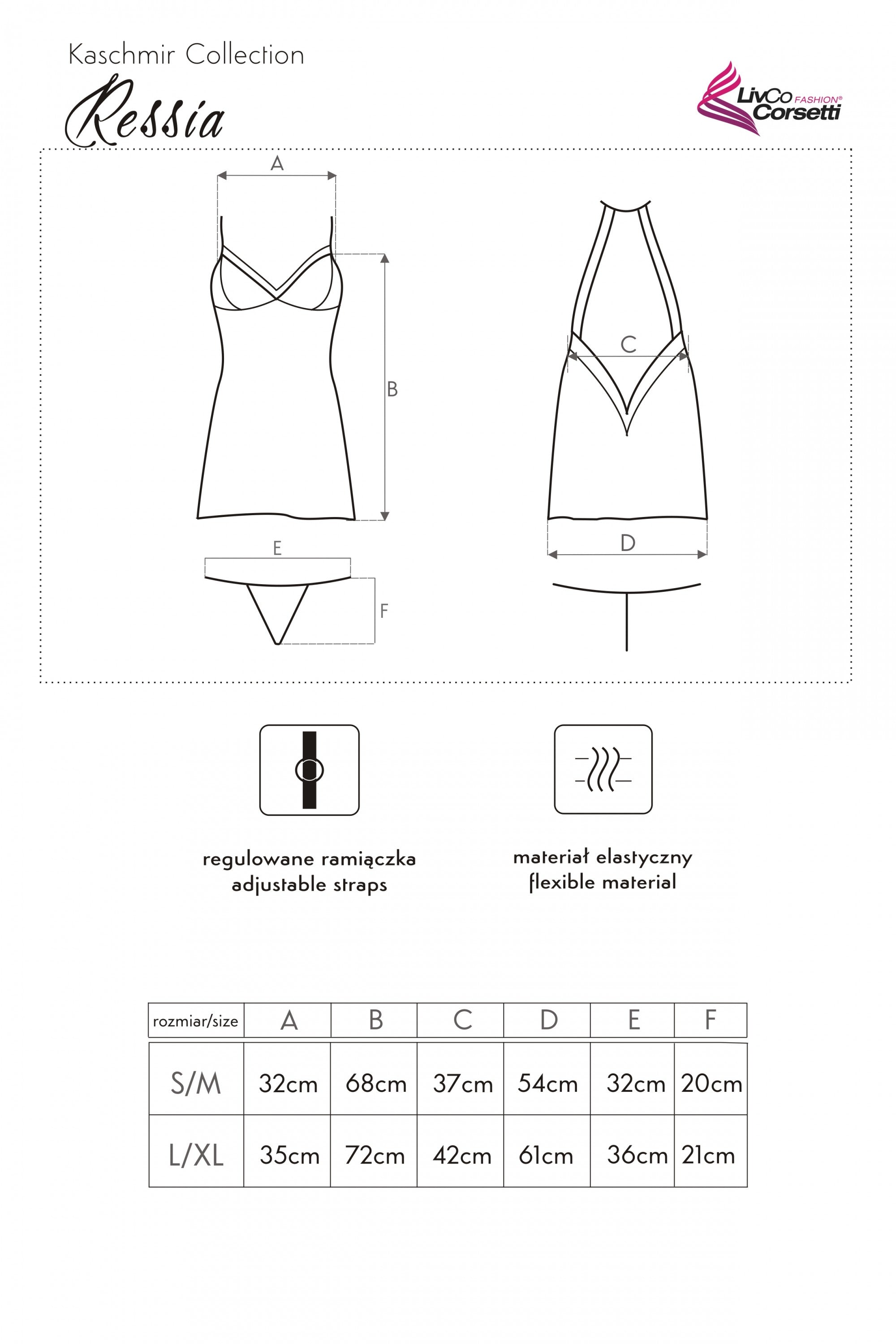 Zmysłowa Koszulka Damska Ressia LC 90593 Kaschmir Pink Różowy Collection LivCo Corsetti Fashion