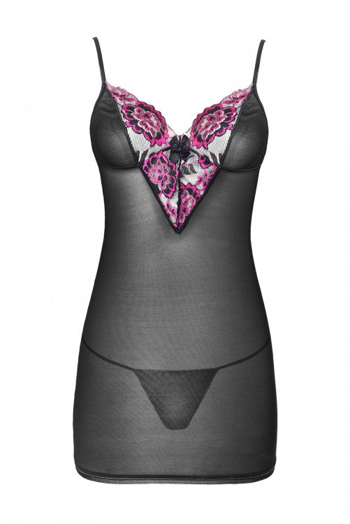 Zmysłowa Koszulka Damska Loritan LC 99185 Love Potion Black Czarny Collcetion LivCo Corsetti Fashion