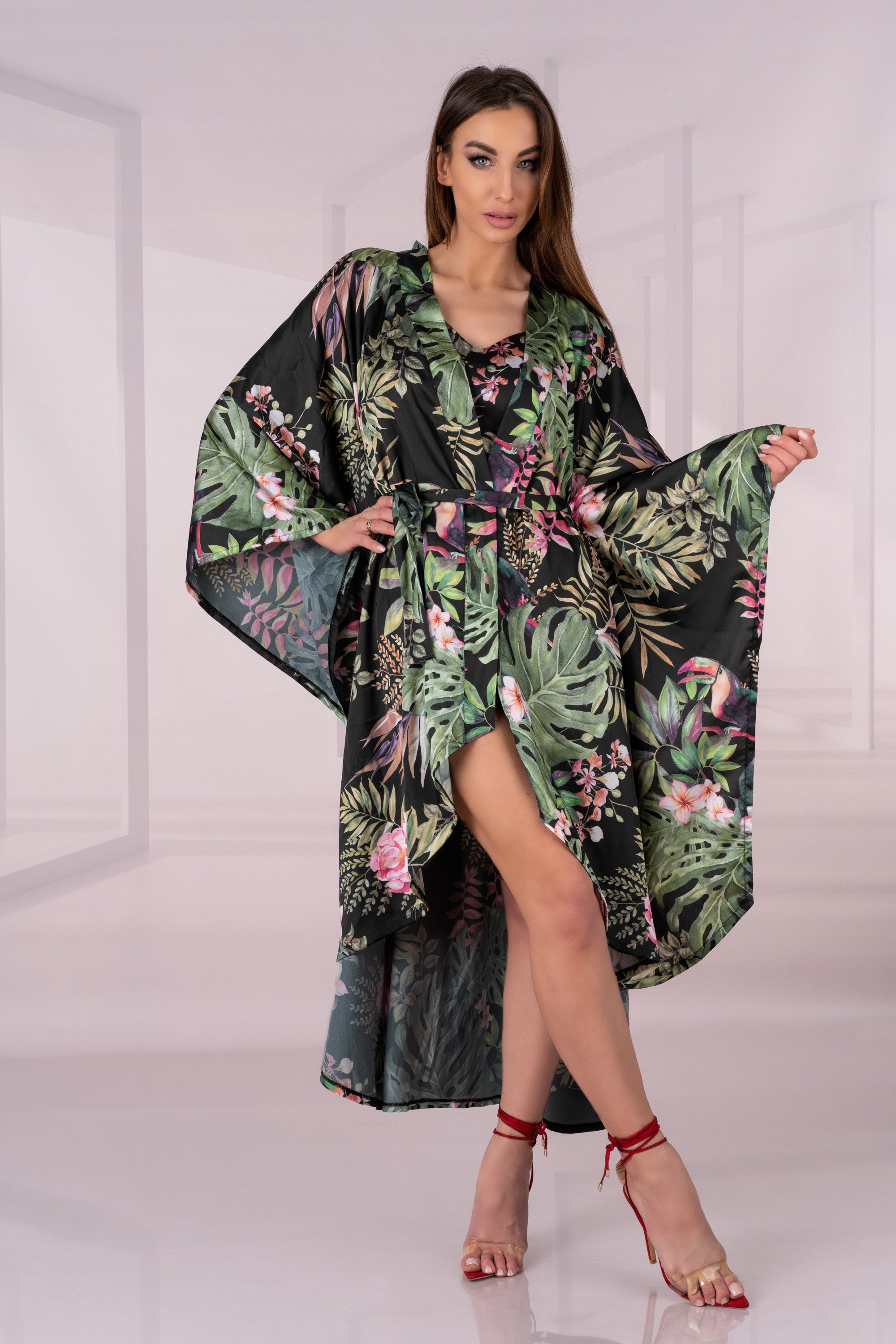Szlafrok Atenna Aquareel Collection Print LivCo Corsetti Fashion