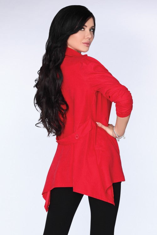 Kardigan Żakiet Marynarka CG026 Red