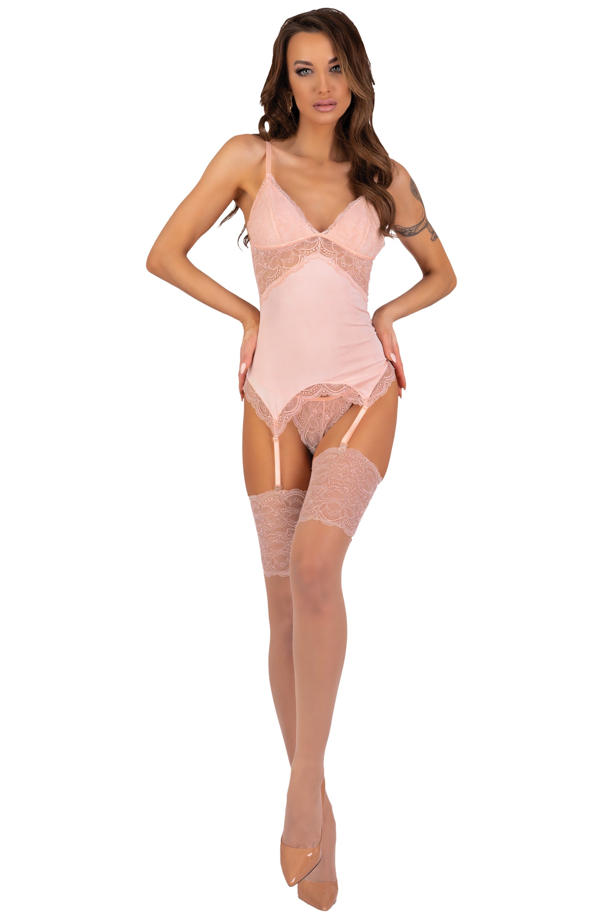 Gorset Persinne Peach Brzoskwiniowy Emporio Collection LivCo Corsetti Fashion