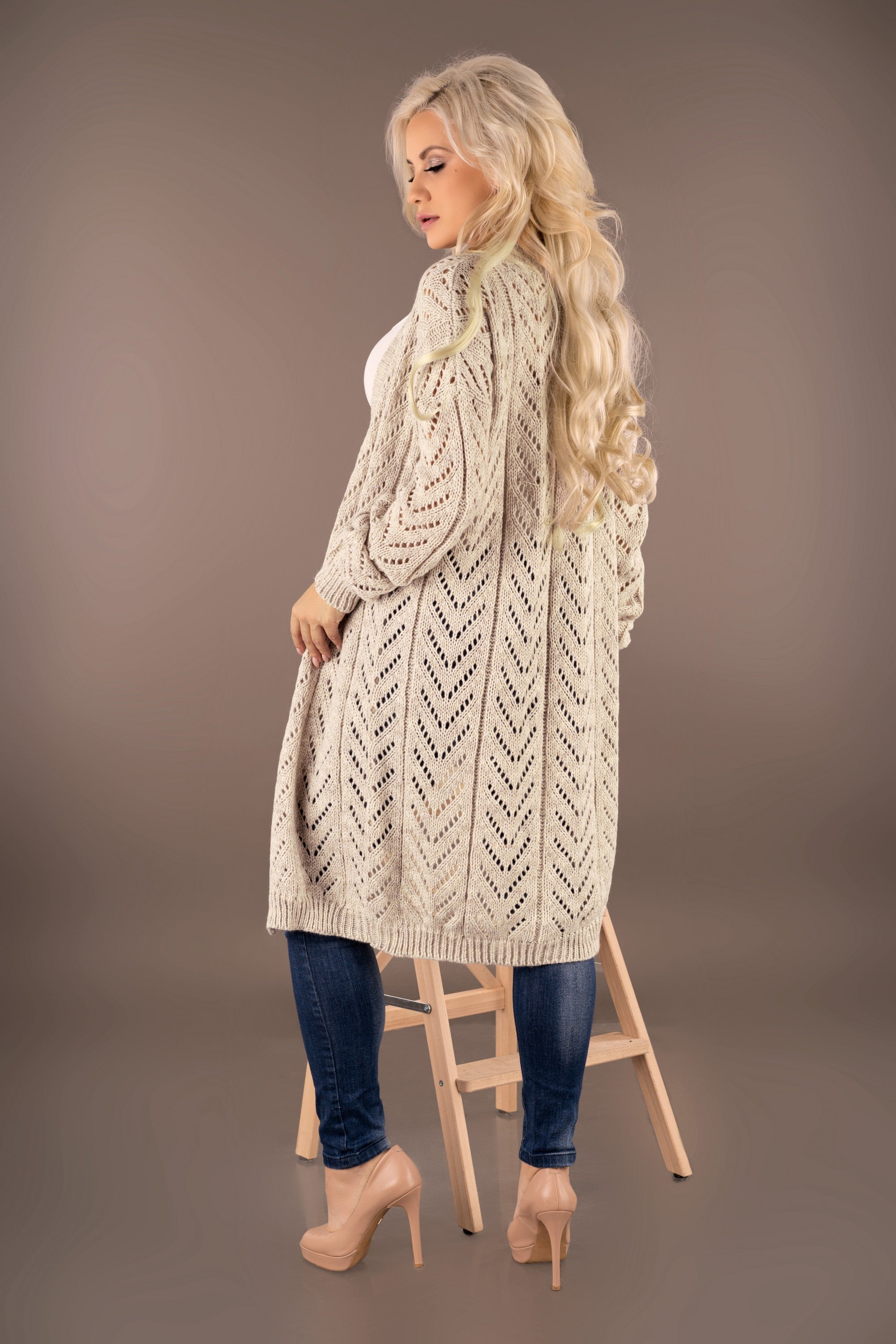 Kardigan Żakiet Marynarka Maramela Beige