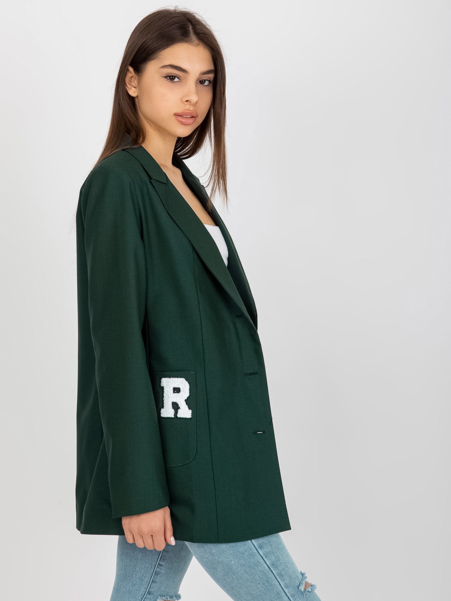Marynarka-LK-MA-509286-3.01P-ciemny zielony