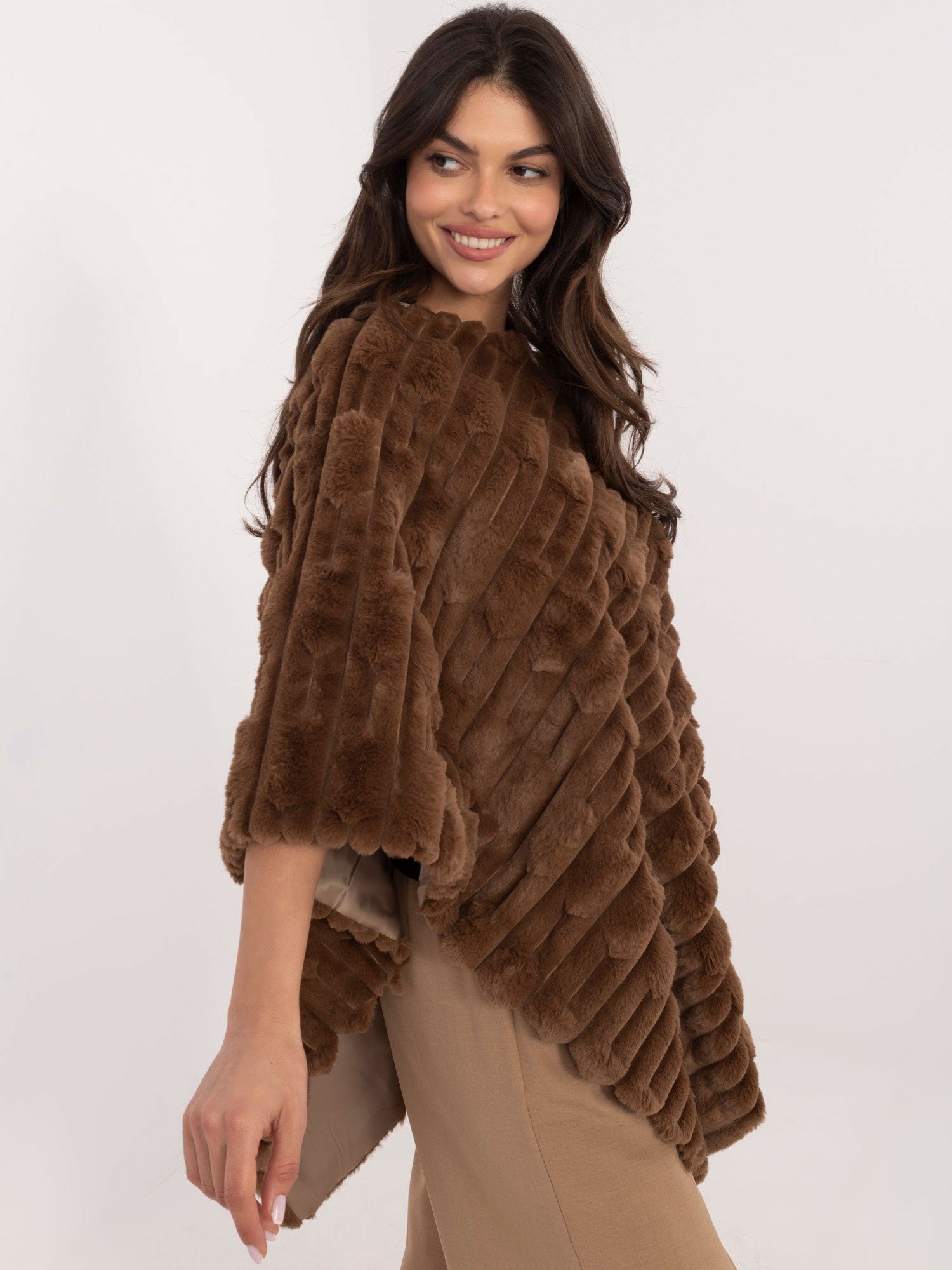 Poncho-AT-PN-2347.16-brązowy
