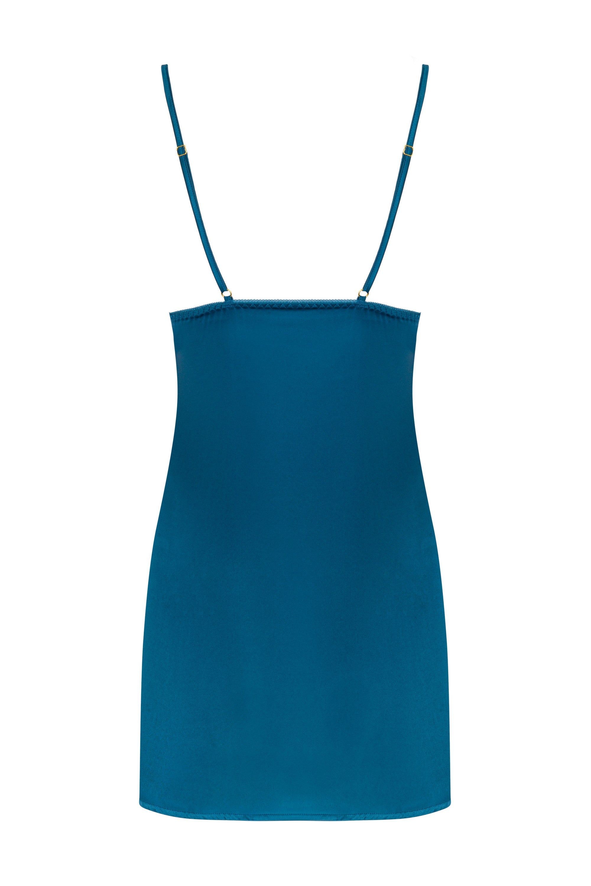 Anamell Turquoise/Turkusowa damska koszulka nocna satynowa LivCo Corsetti Fashion