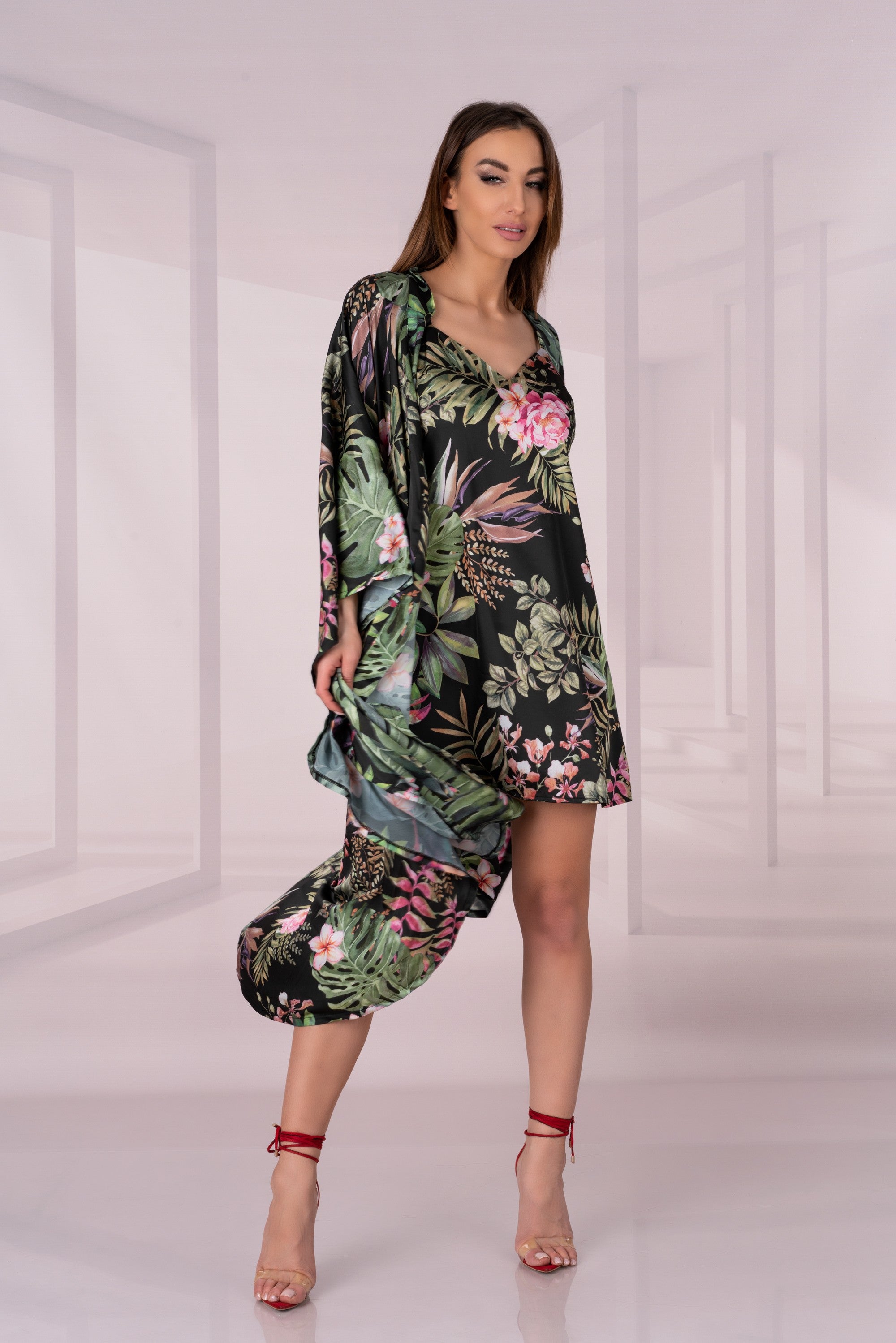Szlafrok Atenna Aquareel Collection Print LivCo Corsetti Fashion