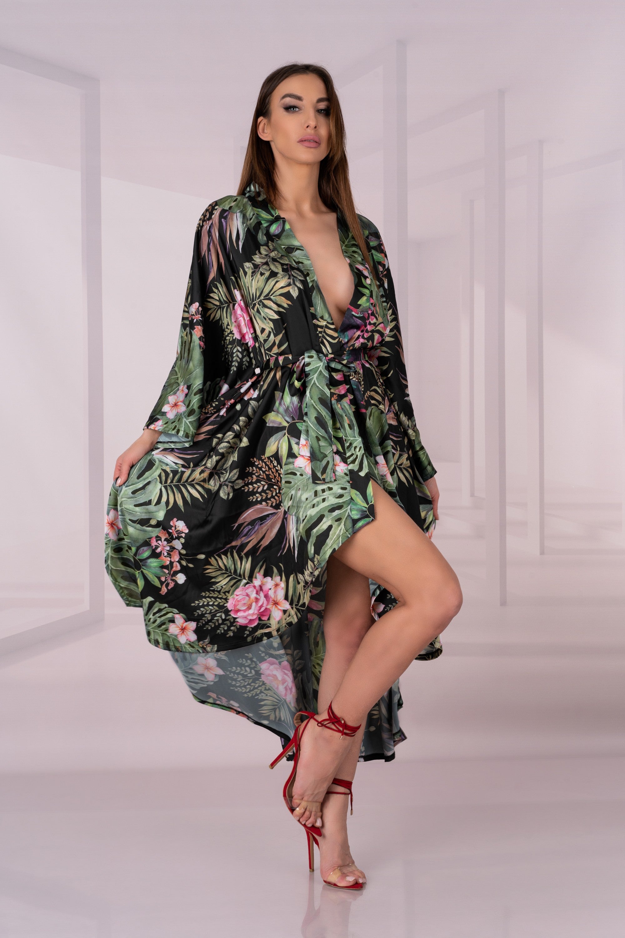 Szlafrok Atenna Aquareel Collection Print LivCo Corsetti Fashion