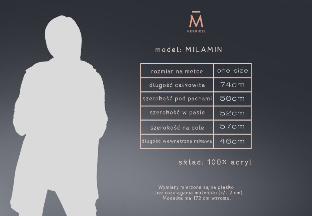 Kardigan Żakiet Marynarka Milamin Grey
