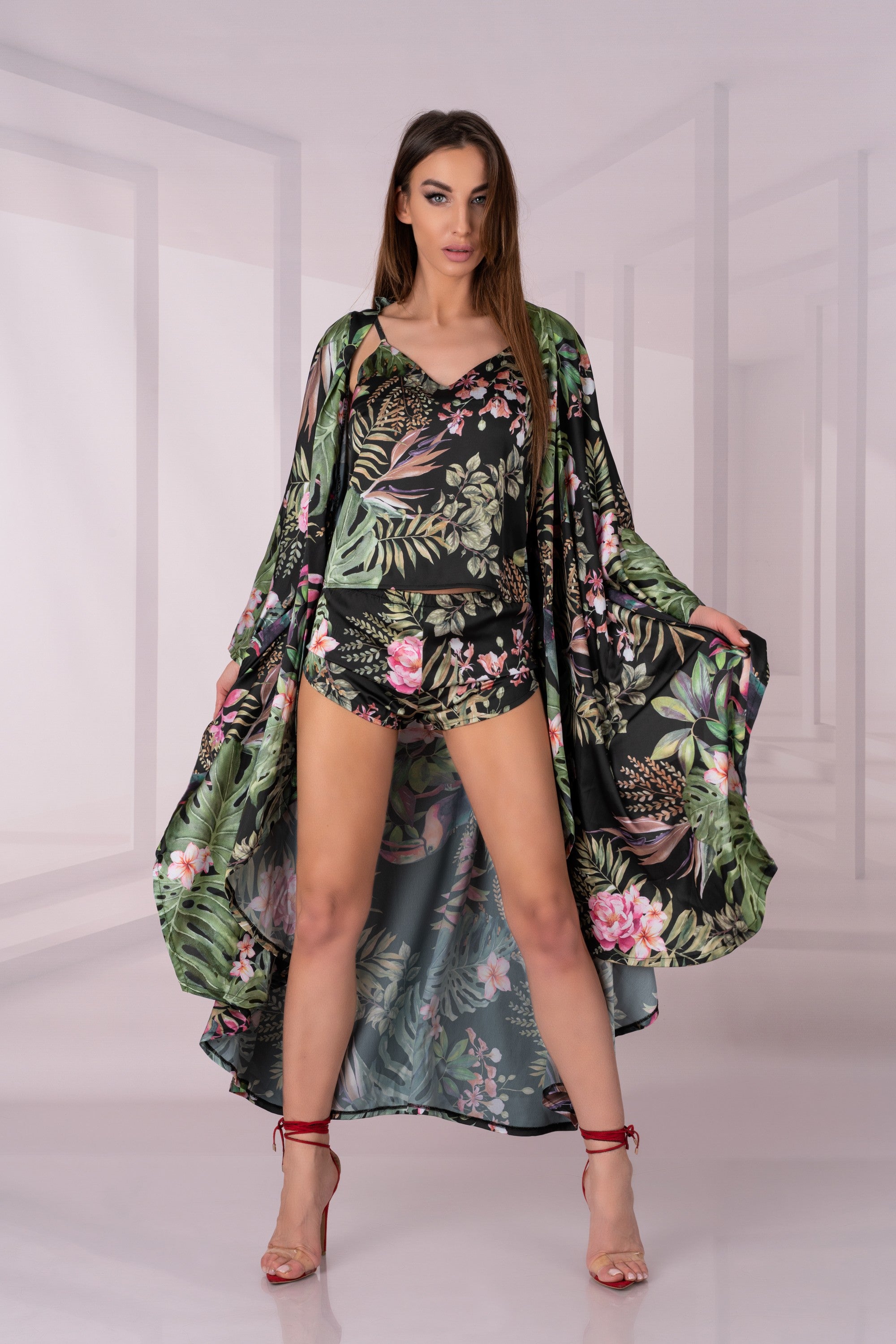 Szlafrok Atenna Aquareel Collection Print LivCo Corsetti Fashion