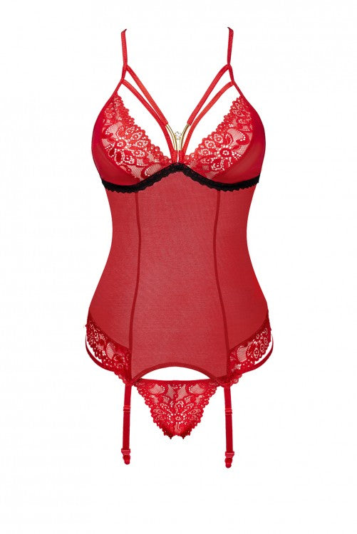Gorset Parmin LC 90445 Salssa Red Collection