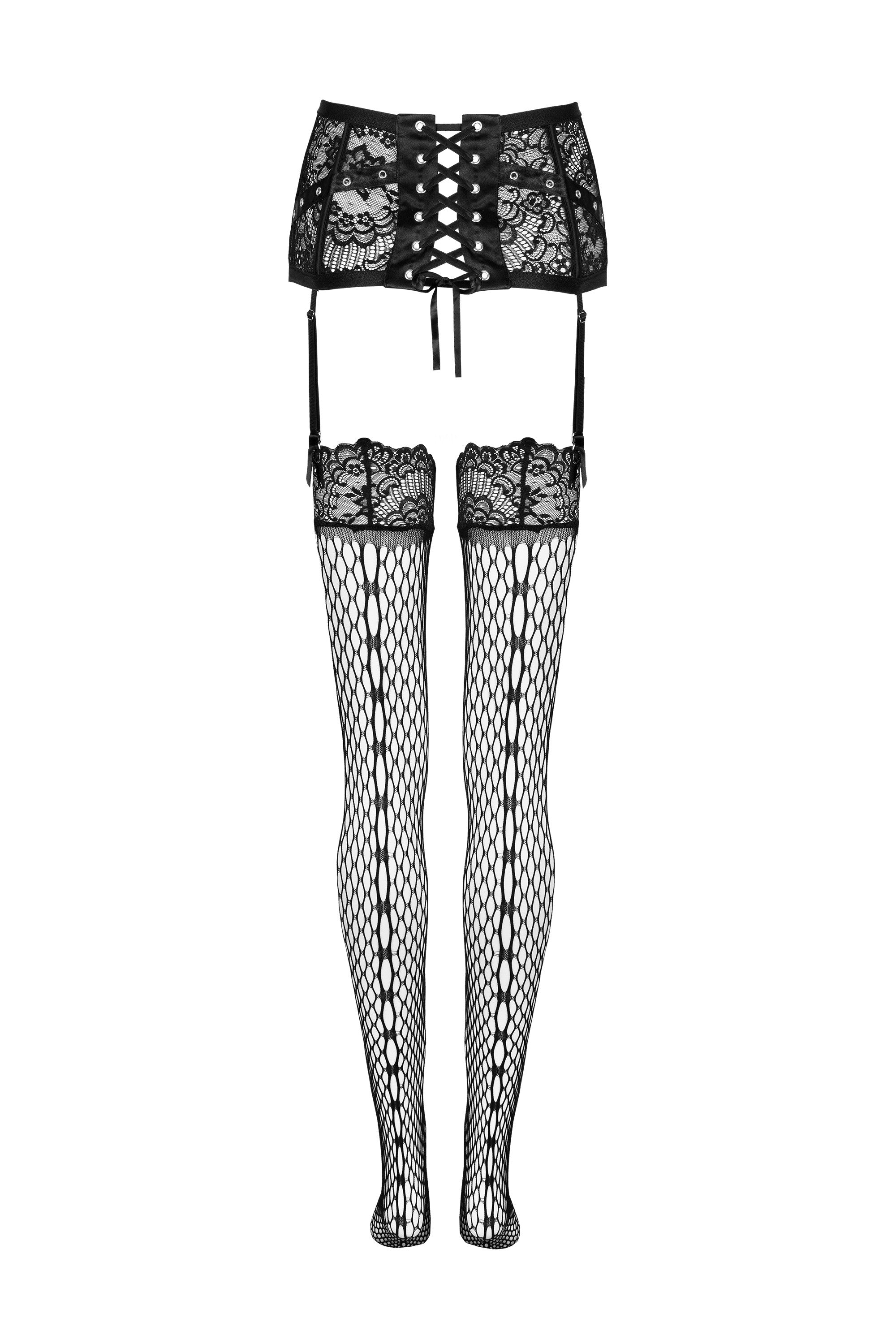 Pas do ponczoch Jelly Black Czarny LivCo Corsetti Fashion