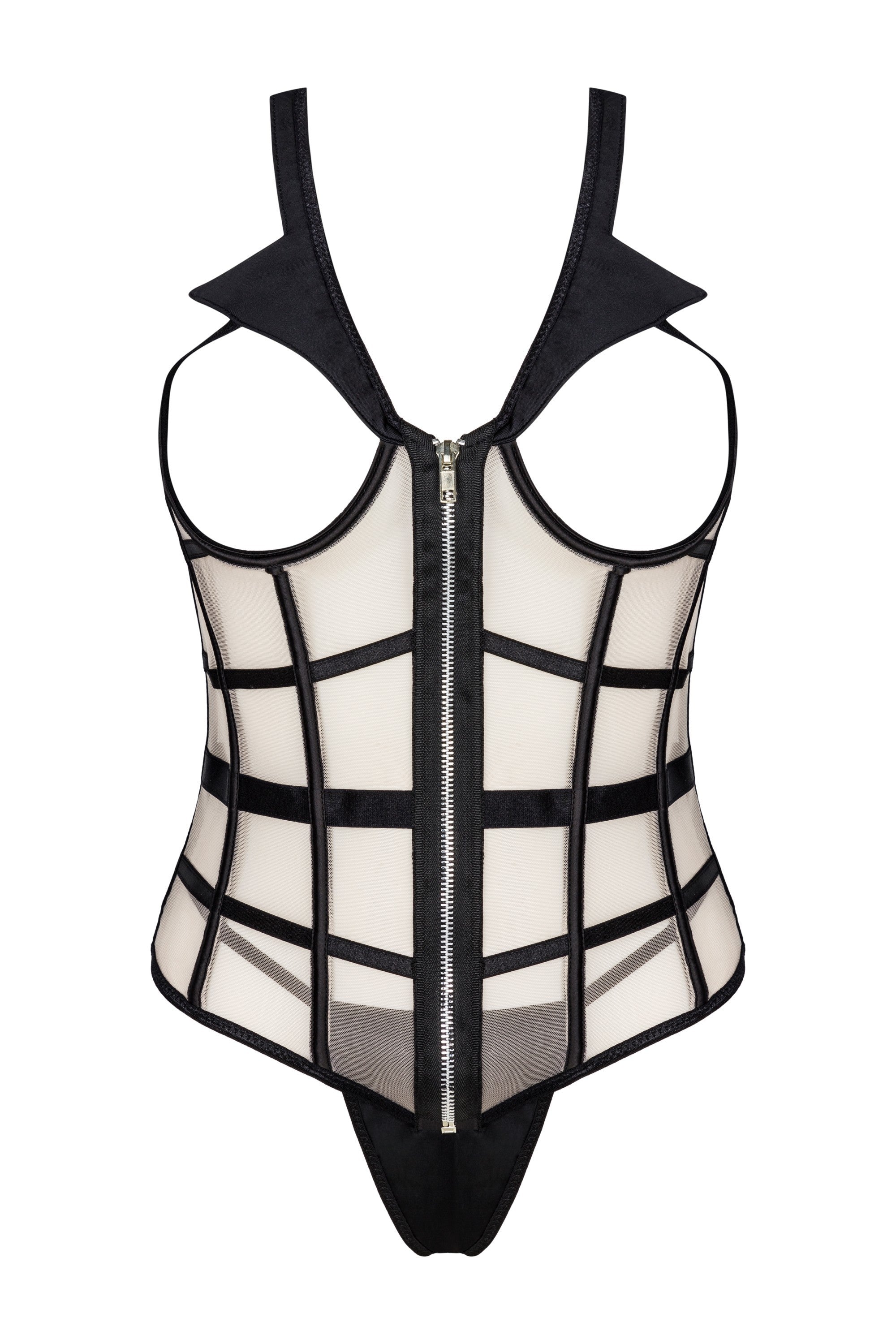 Laura Beige/Beżowy zmysłowy gorset LivCo Corsetti Fashion