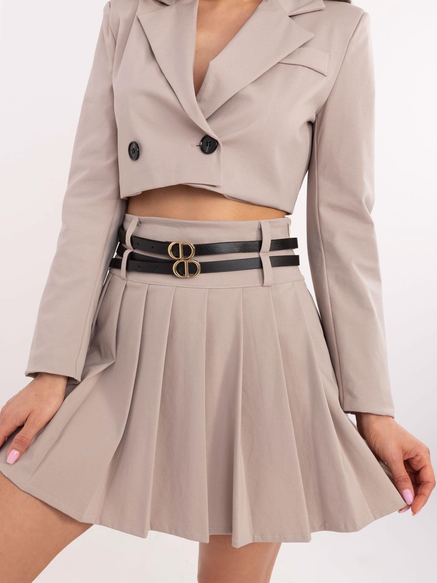 Spódnica-DHJ-SD-8765.26-ciemny bezowy