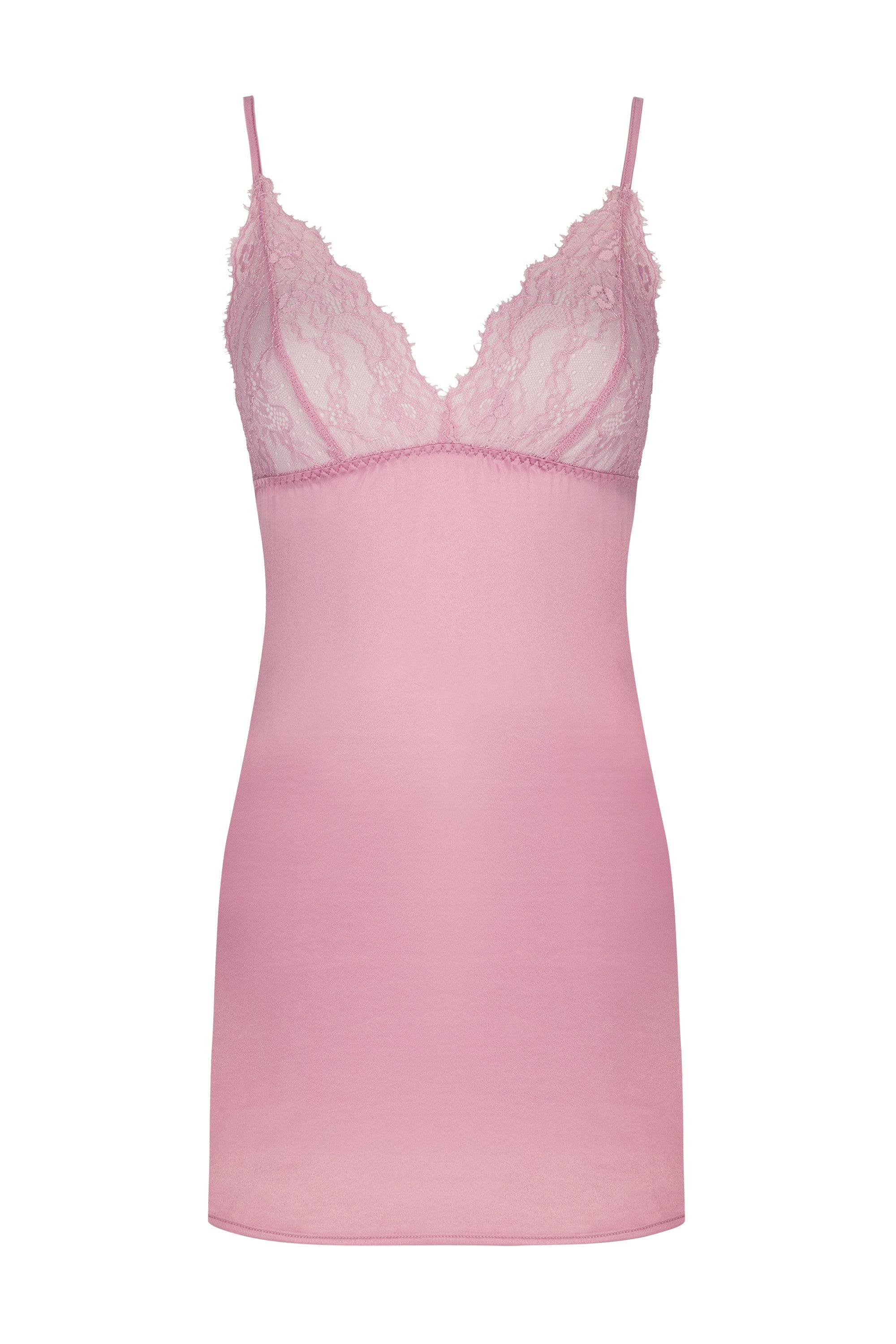 Cyklamen Pink/Różowa damska koszulka nocna satynowa LivCo Corsetti Fashion